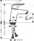 Hansgrohe Logis Umvadlov batria, CoolStart, chrm