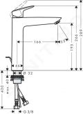 Hansgrohe Logis Umvadlov batria s vpustom, chrm