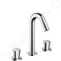 Hansgrohe Logis Umvadlov batria s vpustom, 3-otvorov intalcia, chrm