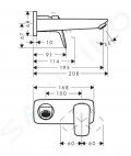 Hansgrohe Logis Umvadlov batria pod omietku, s vpusou, EcoSmart, matn ierna