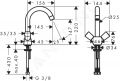 Hansgrohe Logis Kohtikov umvadlov batria, chrm