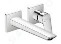 Hansgrohe Logis Umvadlov batria Fine pod omietku, 2-otvorov intalcia, EcoSmart, chrm