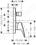 Hansgrohe Logis Vaov batria pod omietku, chrm