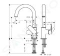 Hansgrohe Vernis Blend Umvadlov batria s vpustom a otonm vtokom, EcoSmart, chrm