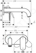 Hansgrohe Vernis Blend Umvadlov batria pod omietku, chrm