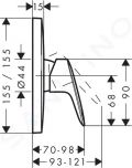 Hansgrohe Logis Sprchov batria pod omietku, chrm