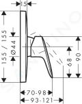 Hansgrohe Logis Sprchov batria pod omietku, matn ierna