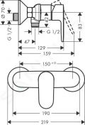 Hansgrohe Vernis Blend Sprchov batria, chrm