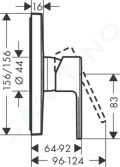 Hansgrohe Vernis Shape Sprchov batria pod omietku, chrm