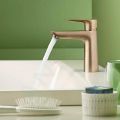 Hansgrohe Talis E Umvadlov batria s vpustom, kefovan bronz