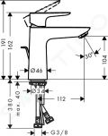 Hansgrohe Talis E Umvadlov batria s vpustom, kefovan bronz