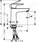 Hansgrohe Talis E Umvadlov batria, chrm