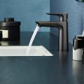 Hansgrohe Talis E Umvadlov batria s vpustom, CoolStart, matn ierna