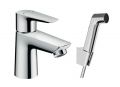 Hansgrohe Talis E Umvadlov batria s runou sprchou Bidette, chrm
