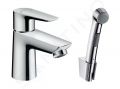 Hansgrohe Talis E Umvadlov batria s runou sprchou Bidette, chrm