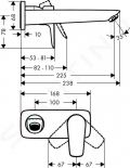 Hansgrohe Talis E Umvadlov batria pod omietku, chrm