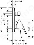 Hansgrohe Talis E Vaov batria pod omietku, kefovan bronz