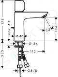 Hansgrohe Talis Select E Umvadlov batria 110, s vpusou, chrm