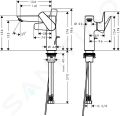 Hansgrohe Talis E Pkov umvadlov batria 150 s odtokovou spravou s ahadlom, chrm