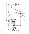 Hansgrohe Talis S Pkov umvadlov batria 100 CoolStart bez odtokovej spravy, chrm