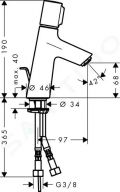 Hansgrohe Talis Select S Umvadlov batria 80 s vpustom, ovldanie tlaidlom, chrm