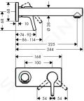 Hansgrohe Talis S Umvadlov batria pod omietku, chrm