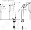 Hansgrohe Talis S Pkov umvadlov batria 250, s odtokovou spravou s ahadlom, chrm