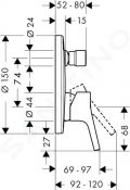 Hansgrohe Talis S Pkov vaov batria pod omietku, chrm