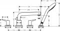 Hansgrohe Talis S Batria na okraj vane, 4-otvorov intalcia, chrm