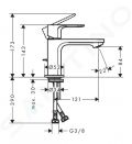 Hansgrohe Rebris S Umvadlov batria s vpustom, CoolStart, chrm