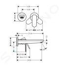 Hansgrohe Rebris S Umvadlov batria pod omietku, 2-otvorov intalcia, chrm