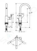 Hansgrohe Rebris S Umvadlov batria s vpustom a otonm vtokom, chrm