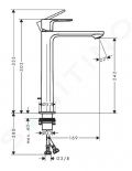 Hansgrohe Rebris S Batria na umvadlov misu, s vpustom, CoolStart, chrm