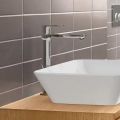 Hansgrohe Rebris E Batria na umvadlov misu, s vpustom, CoolStart, chrm