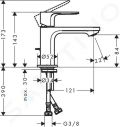 Hansgrohe Rebris E Umvadlov batria s vpustom, CoolStart, EcoSmart, matn ierna