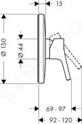 Hansgrohe Talis S Sprchov batria pod omietku, chrm