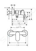 Hansgrohe Rebris S Sprchov batria, 2 prietoky, chrm