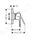 Hansgrohe Rebris S Sprchov batria pod omietku, s telesom, chrm