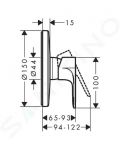 Hansgrohe Rebris S Sprchov batria pod omietku, chrm