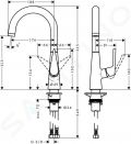 Hansgrohe Talis M51 Pkov drezov batria 220, chrm