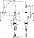 Hansgrohe Talis M51 Drezov batria s vsuvnou spkou, chrm