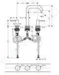 Hansgrohe Tecturis S Umvadlov batria s vpusou Push-Open, 3-otvorov intalcia, EcoSmart, chrm