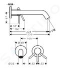 Hansgrohe Tecturis S Umvadlov batria pod omietku, s vpusou, 2-otvorov intalcia, EcoSmart, chrm