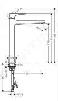 Hansgrohe Metropol Batria na umvadlov misu, s vpustom Push-Open, chrm