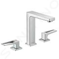 Hansgrohe Metropol Umvadlov batria s vpusou Push-Open, 3-otvorov intalcia, chrm