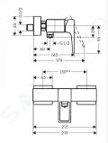 Hansgrohe Metropol Pkov sprchov batria, chrm