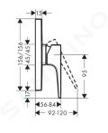 Hansgrohe Metropol Pkov sprchov batria pod omietku, chrm