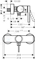 Hansgrohe Zesis S Sprchov batria, chrm