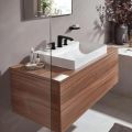 Hansgrohe Vivenis Umvadlov batria s vpustom, 3-otvorov intalcia, EcoSmart, matn ierna