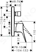 Hansgrohe Vivenis Batria pod omietku, na 2 spotrebie, kefovan bronz